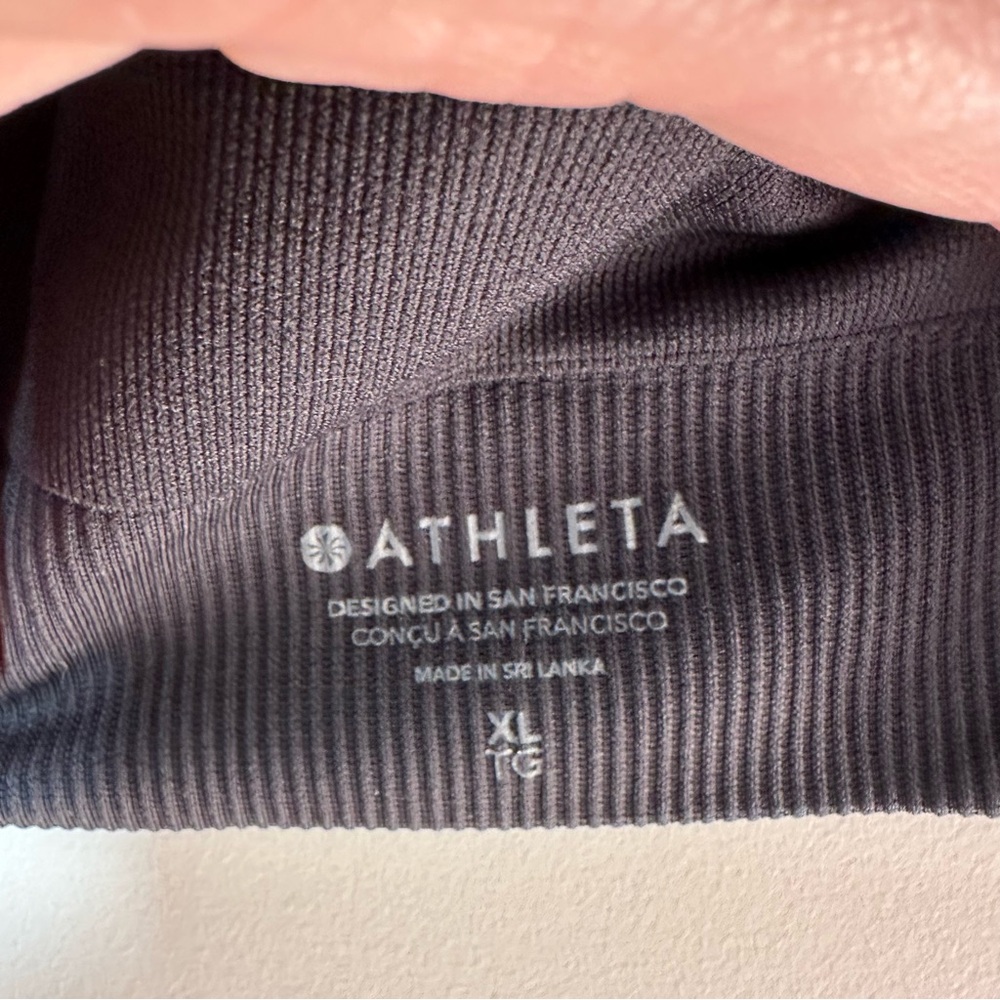 NWT Athleta XL D-DD Aurora Black Ribbed Scoop Sports Bra cross back new support - Picture 11 of 12